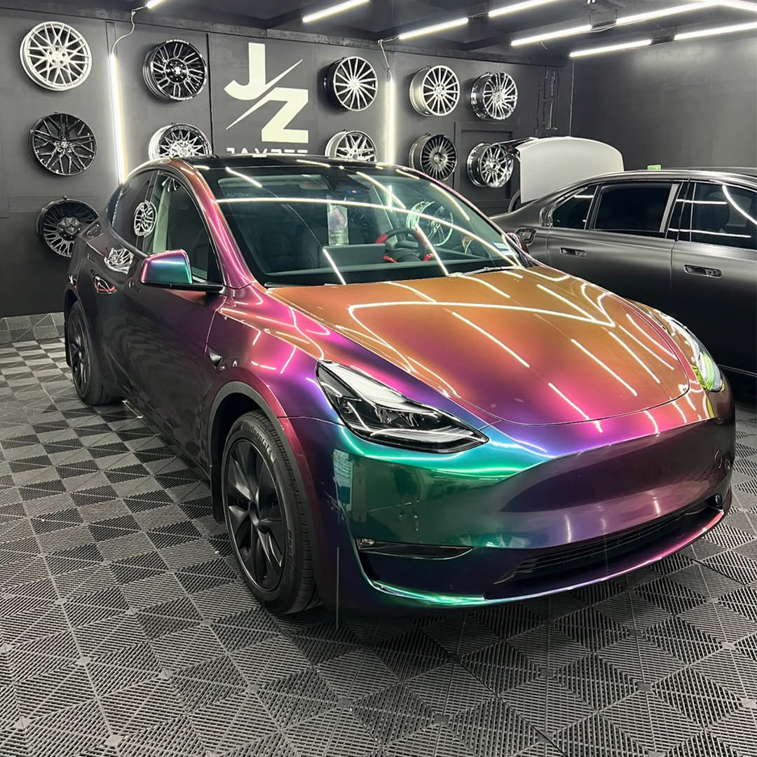 Glossy Green Galaxy Vinyl Wrap