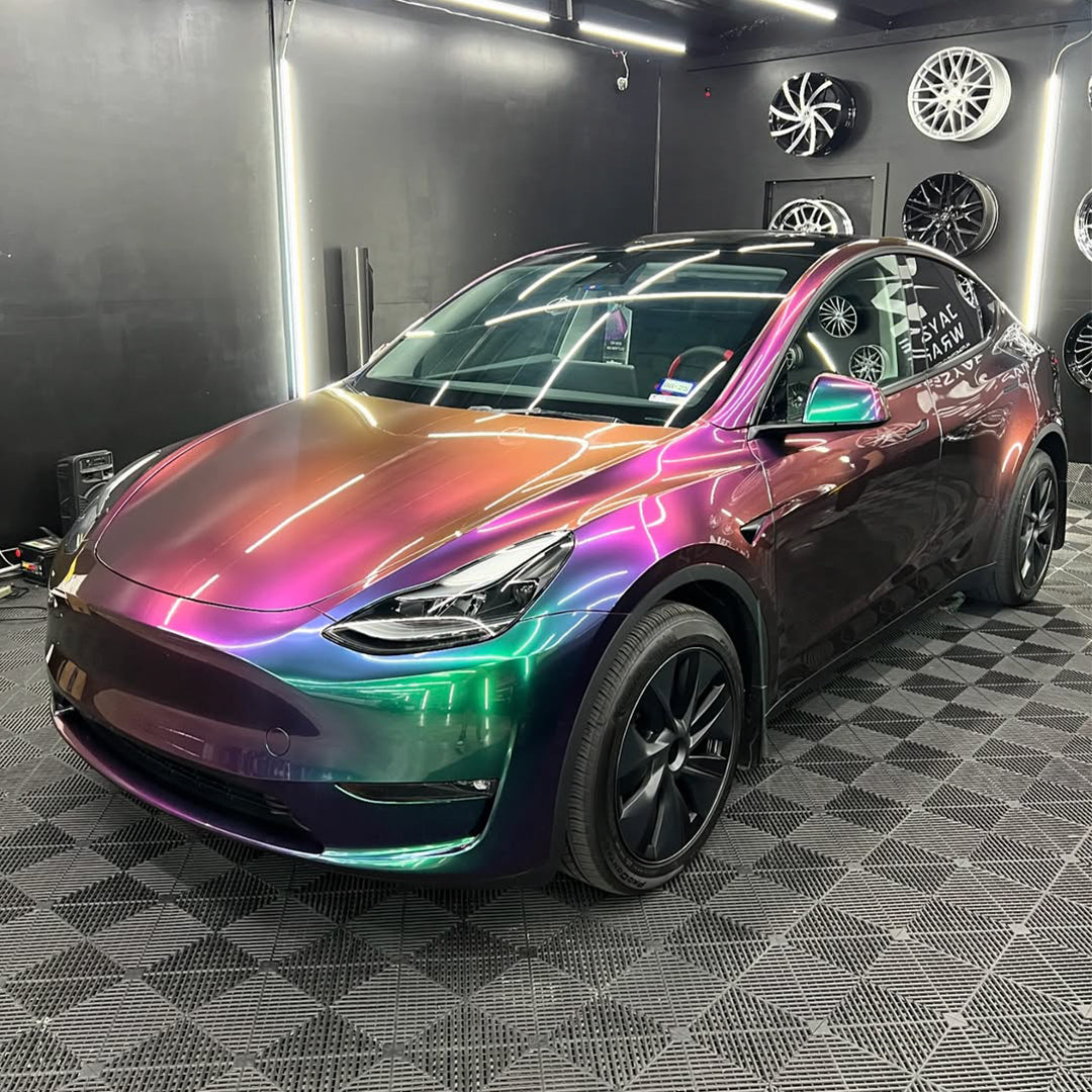 Glossy Green Galaxy Vinyl Wrap