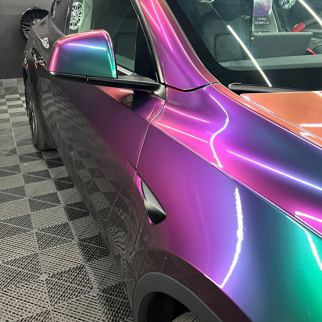 Glossy Green Galaxy Vinyl Wrap