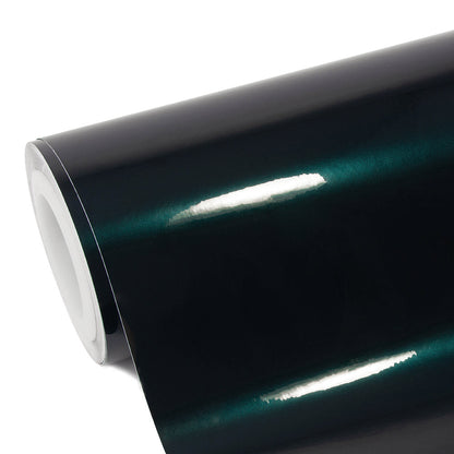 Glossy Metallic British Racing Green Car Wrap|Eowrap