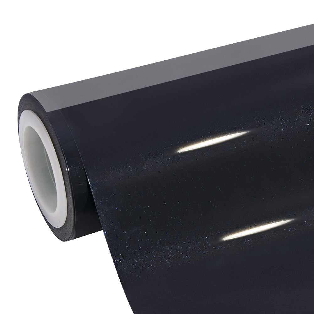 Glossy Metallic Glitter Black Blue Vinyl Wrap|Eowrap