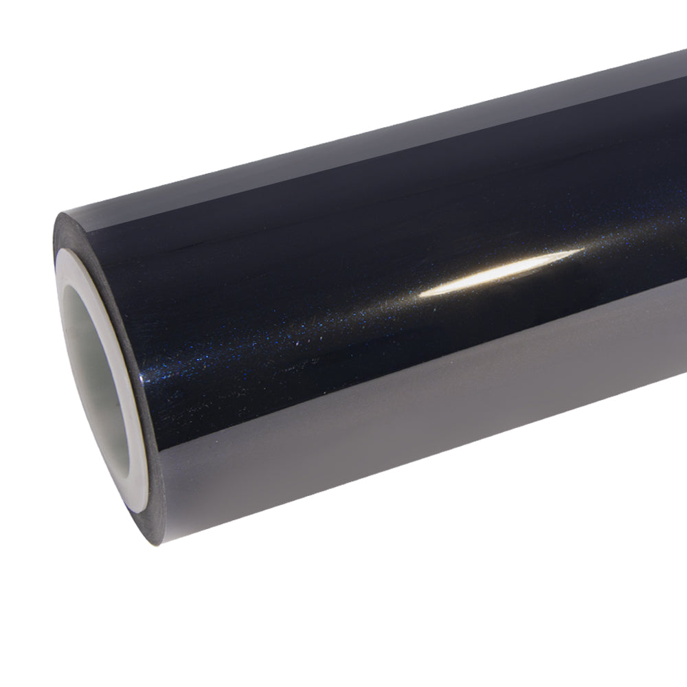 Glossy Metallic Glitter Black Blue Vinyl Wrap|Eowrap