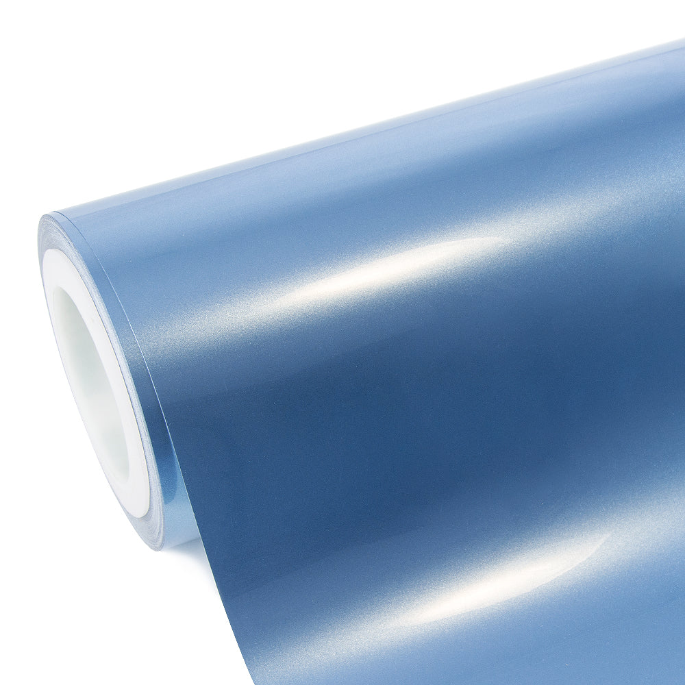 Glossy Metallic Silver Lake Blue Vinyl Wrap|Eowrap