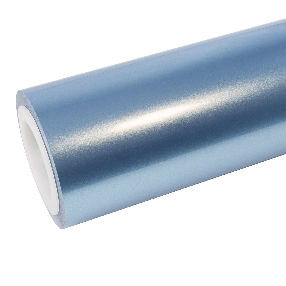 Glossy Metallic Silver Lake Blue Vinyl Wrap|Eowrap