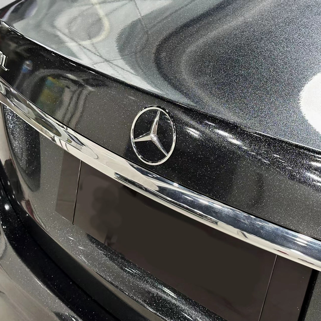 Glossy Pearl Sparkle Black Vinyl Wrap