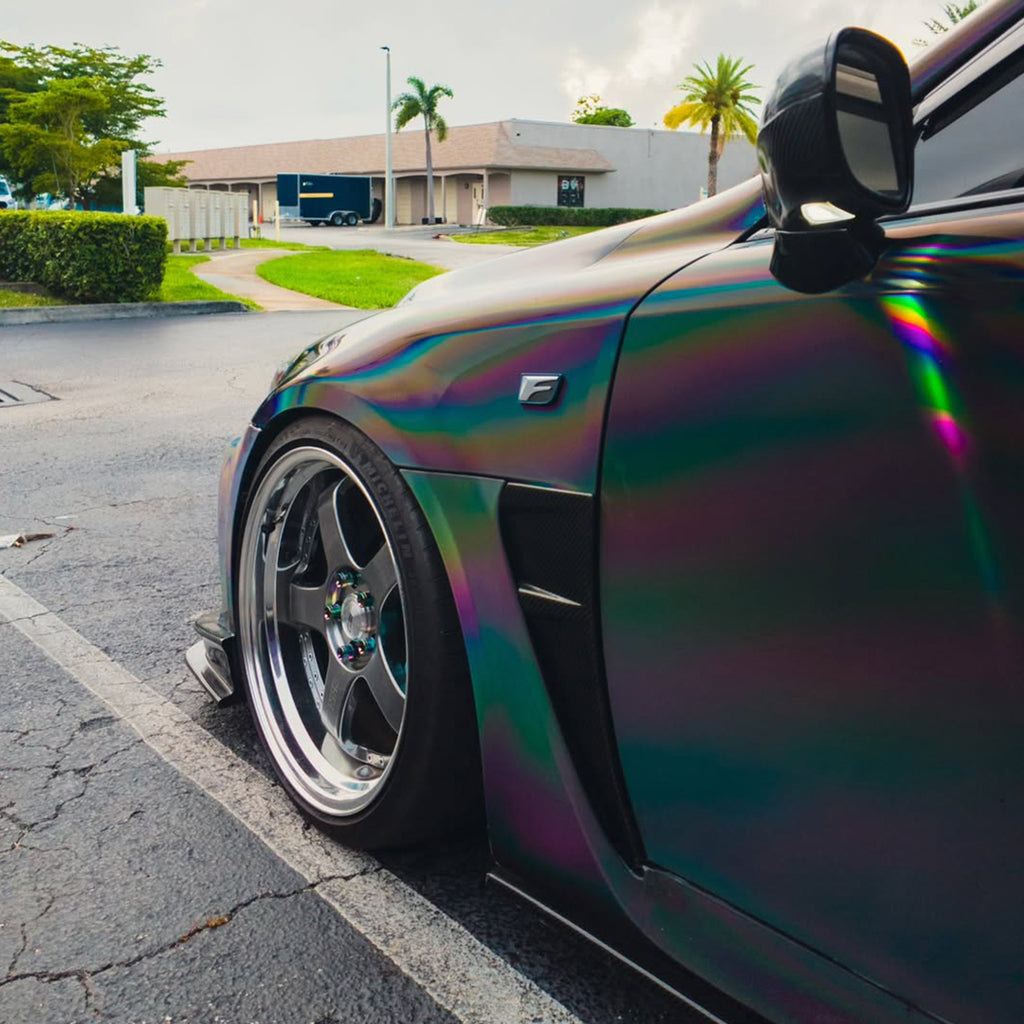 Holographic Black Vinyl Wrap