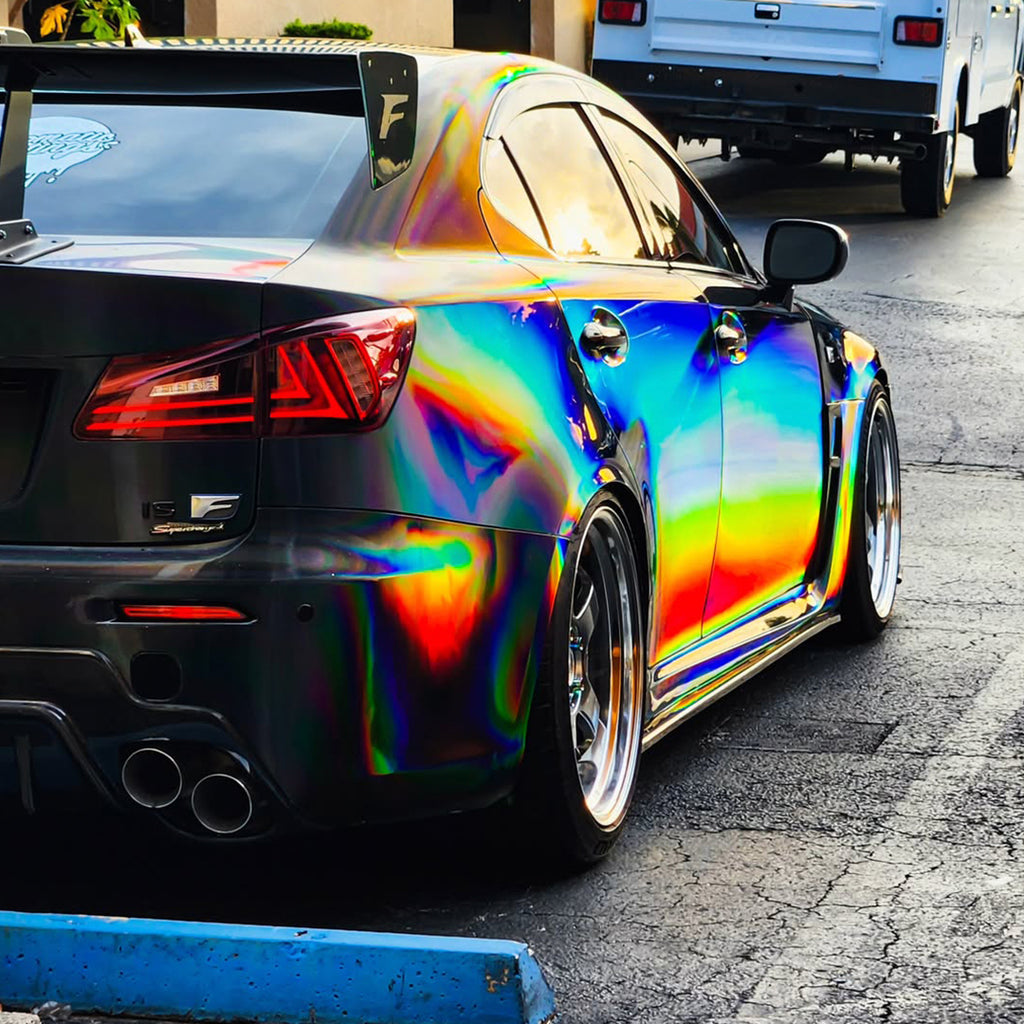 Holographic Black Vinyl Wrap
