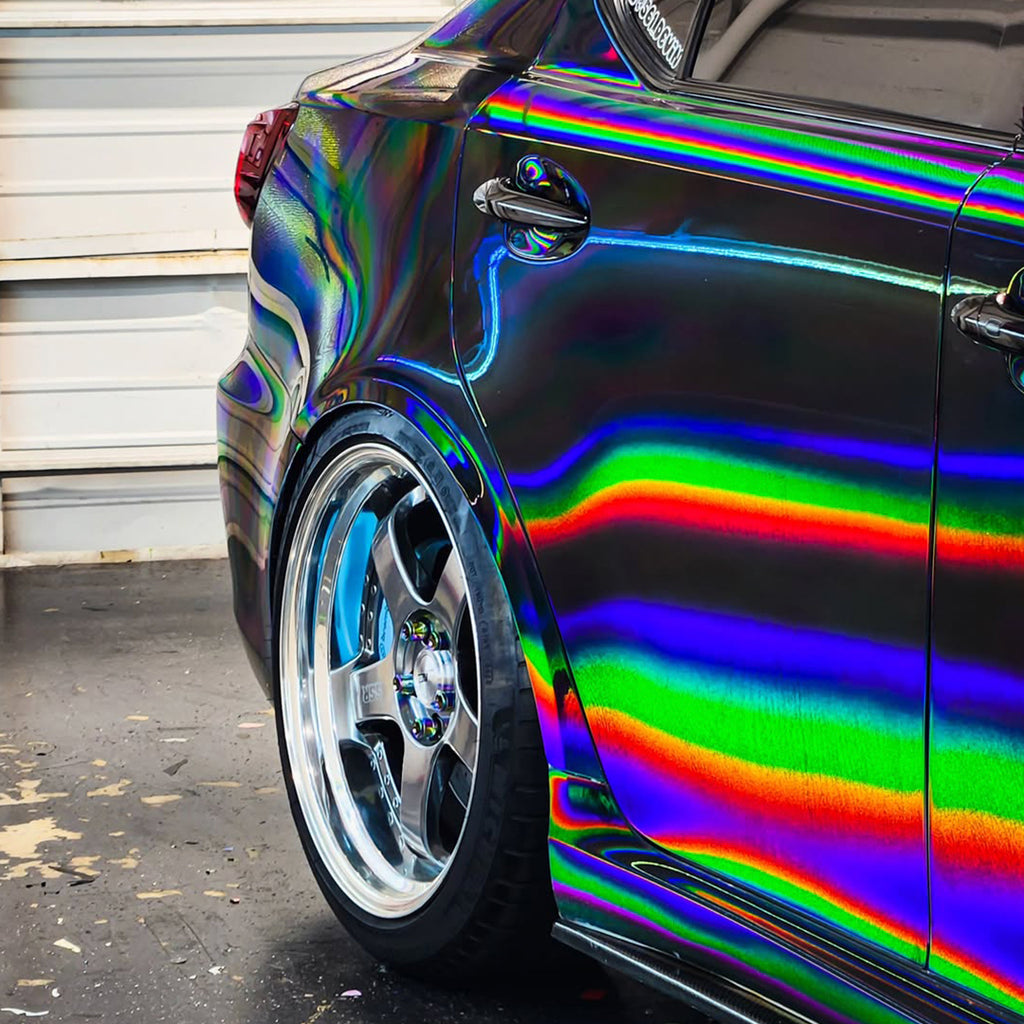 Holographic Black Vinyl Wrap