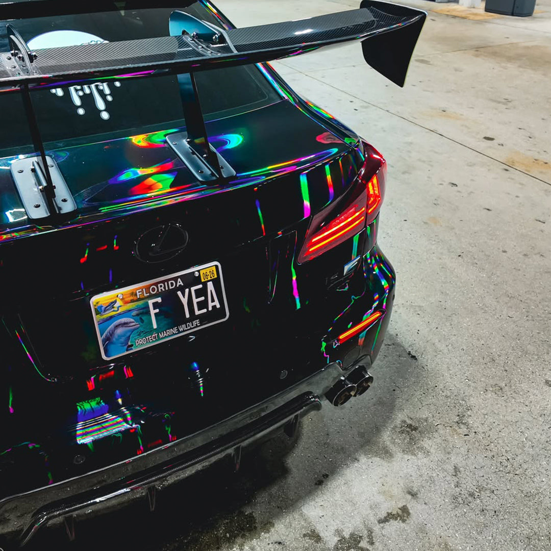 Holographic Black Vinyl Wrap