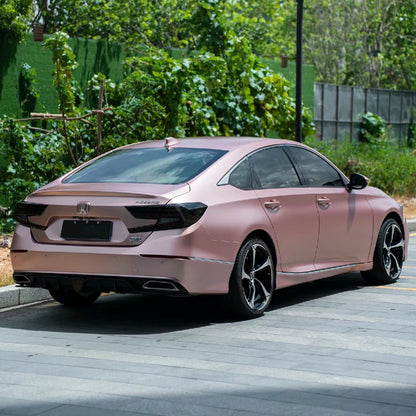 Honda Accord|Satin Chrome Silk Rose Gold Vinyl Wrap|Eowrap