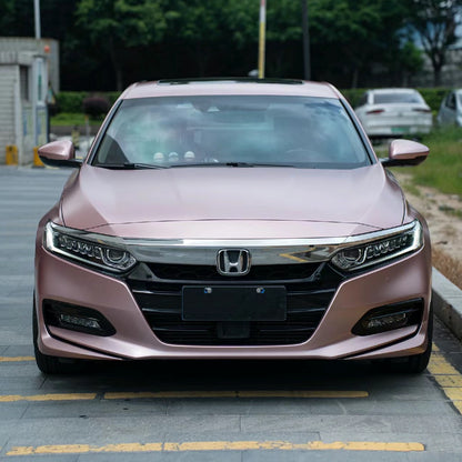 Honda Accord|Satin Chrome Silk Rose Gold Vinyl Wrap|Eowrap