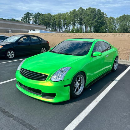 Infiniti G35|Candy Metallic Neon Green Vinyl Wrap|Eowrap