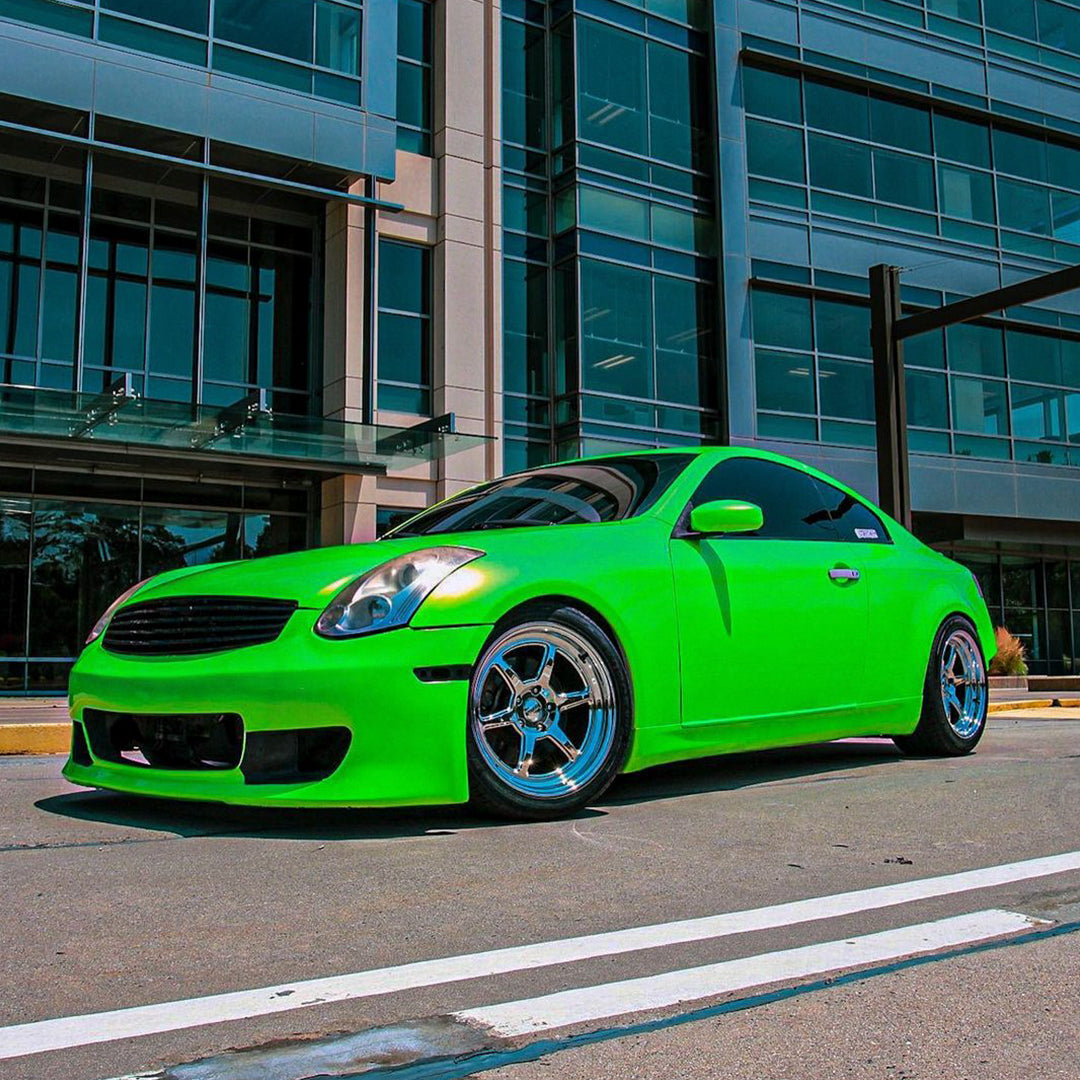 Infiniti G35|Candy Metallic Neon Green Vinyl Wrap|Eowrap