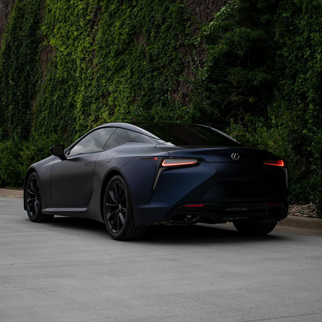 LEXUS LC|Matte Metallic Black Blue Vinyl Wrap|Eowrap