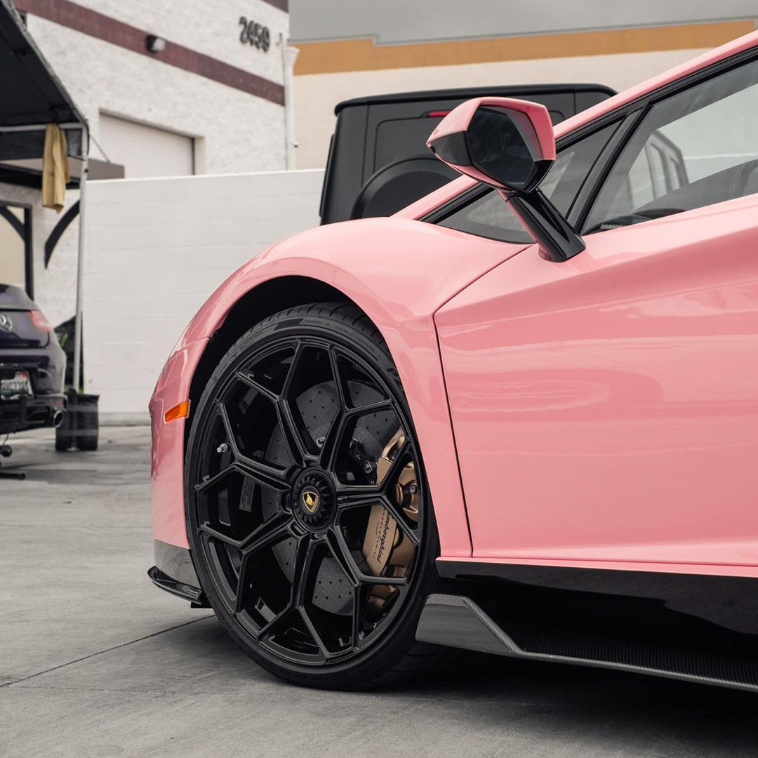 Lamborghini|High Glossy Rouge Pink Vinyl Wrap|Eowrap