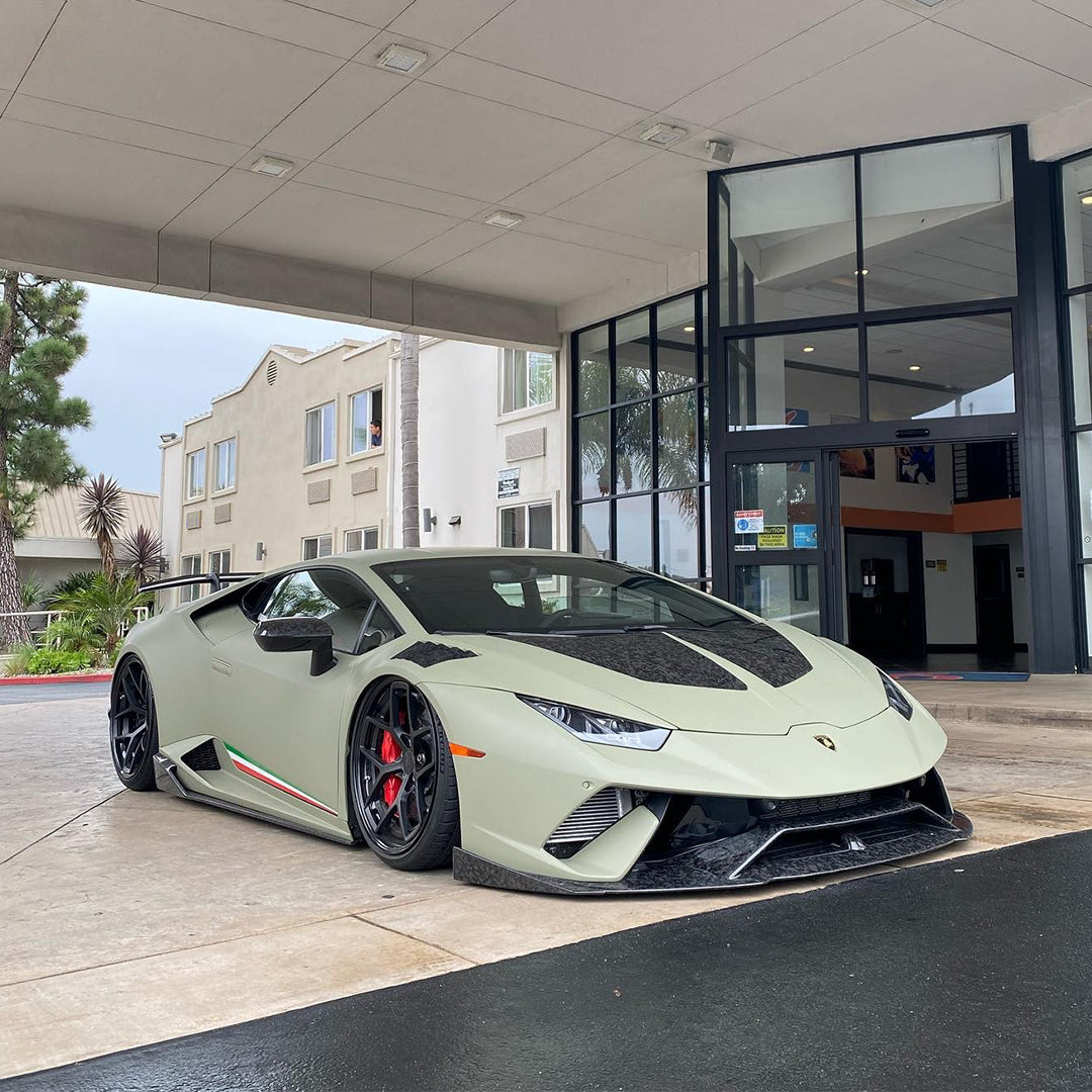 Lamborghini|Matte Silk Khaki Green Vinyl Wrap|Eowrap