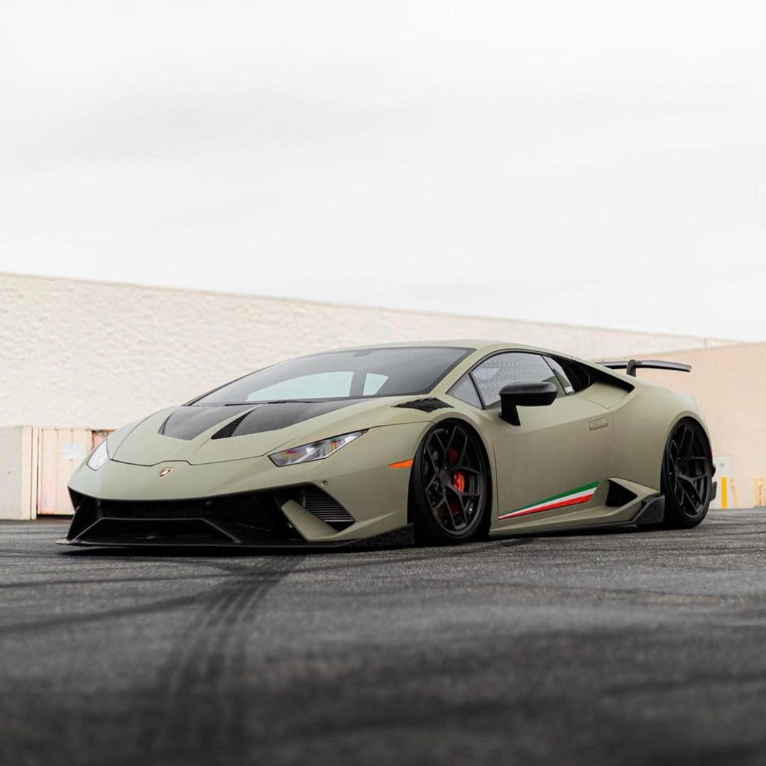 Lamborghini|Matte Silk Khaki Green Vinyl Wrap|Eowrap