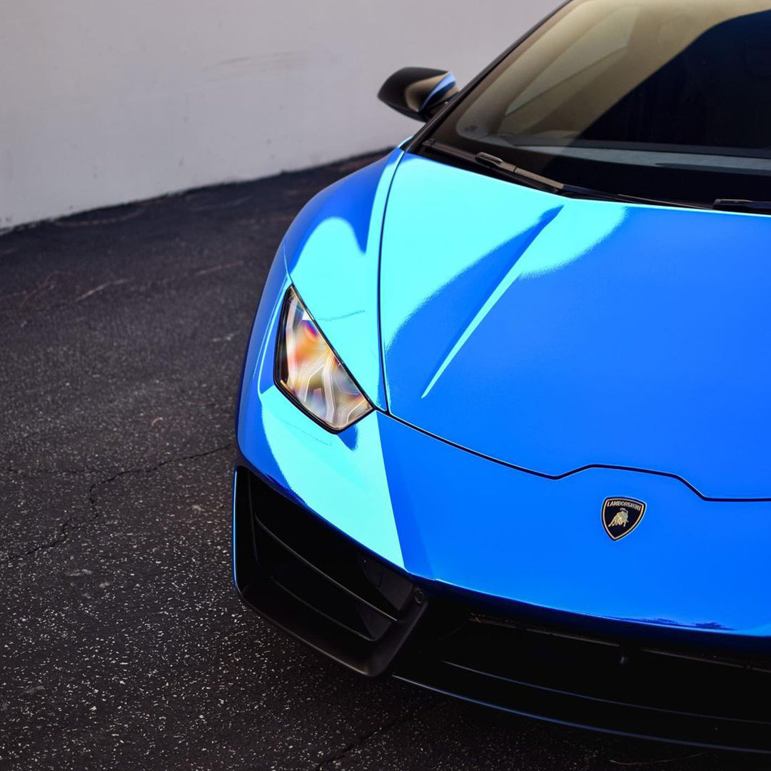 Lamborghini|Mirror Chrome Blue Vinyl Wrap|Eowrap