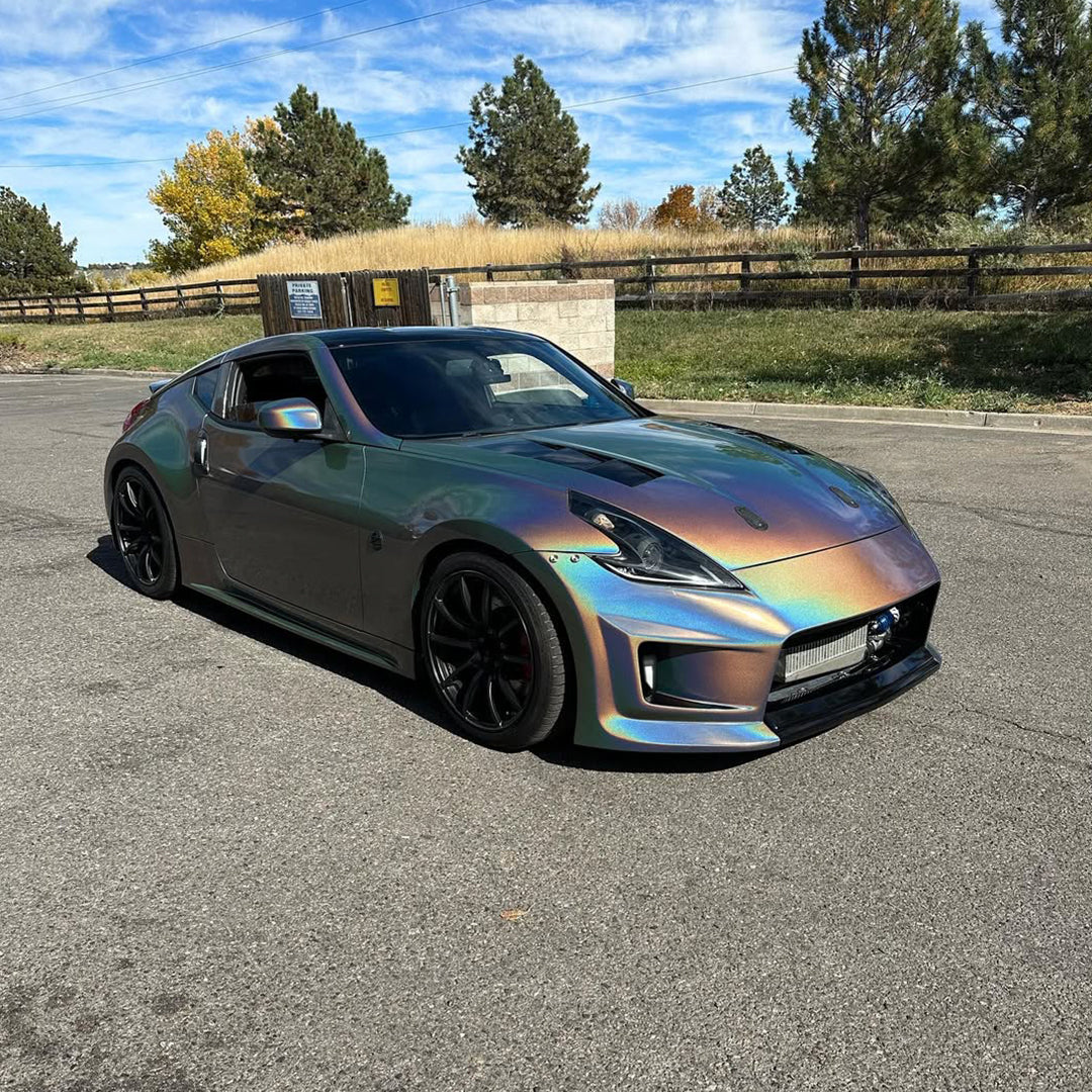 Laser Gloss Gray Vinyl Wrap