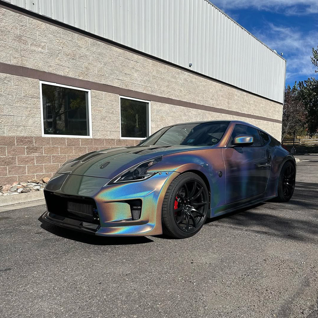 Laser Gloss Gray Vinyl Wrap