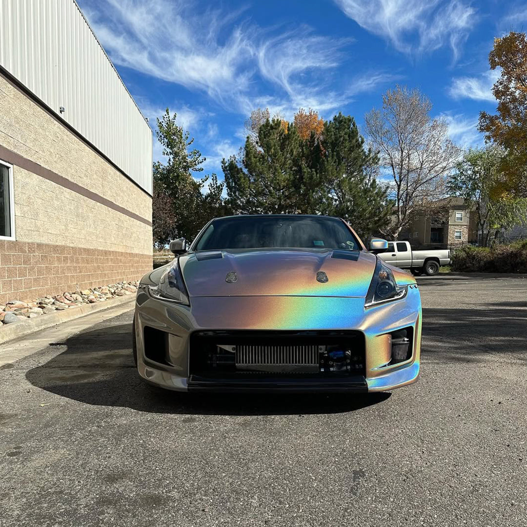 Laser Gloss Gray Vinyl Wrap