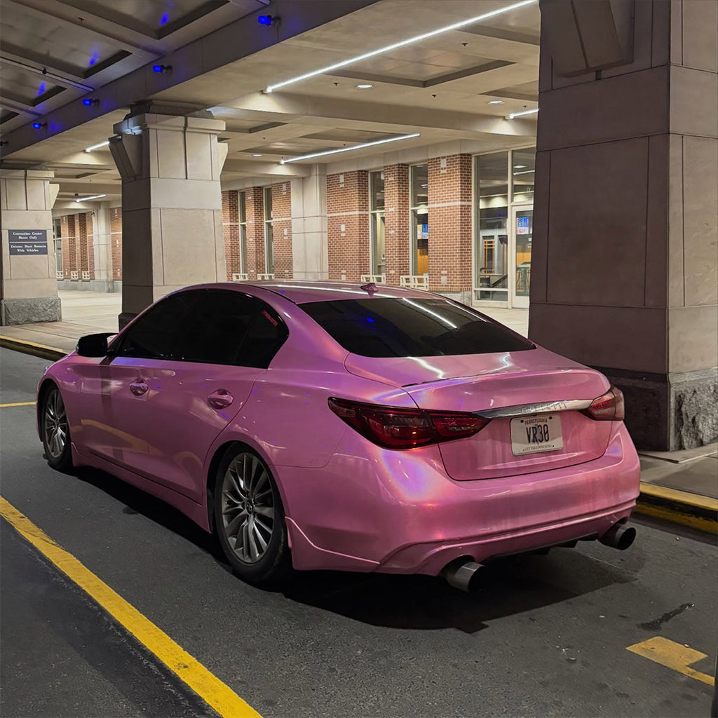 Laser Gloss Pink Vinyl Wrap