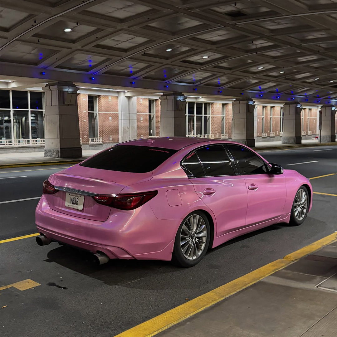 Laser Gloss Pink Vinyl Wrap