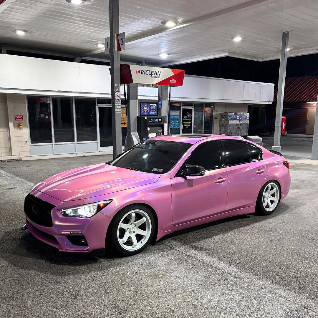 Laser Gloss Pink Vinyl Wrap