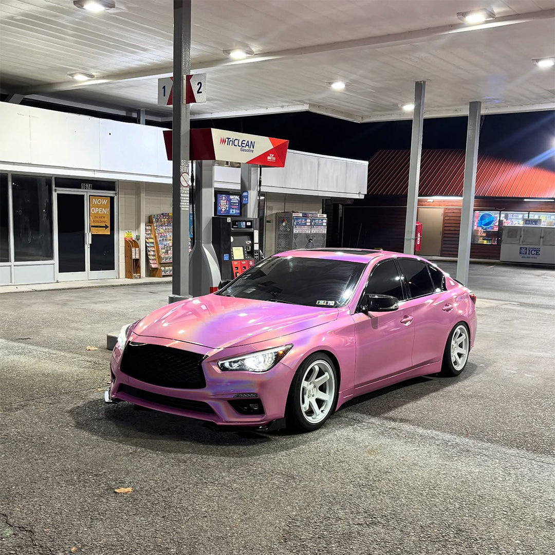 Laser Gloss Pink Vinyl Wrap