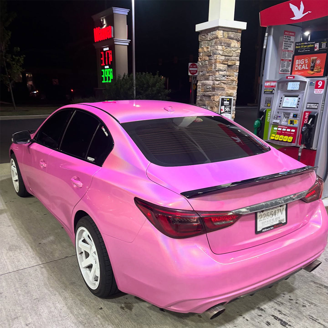 Laser Gloss Pink Vinyl Wrap