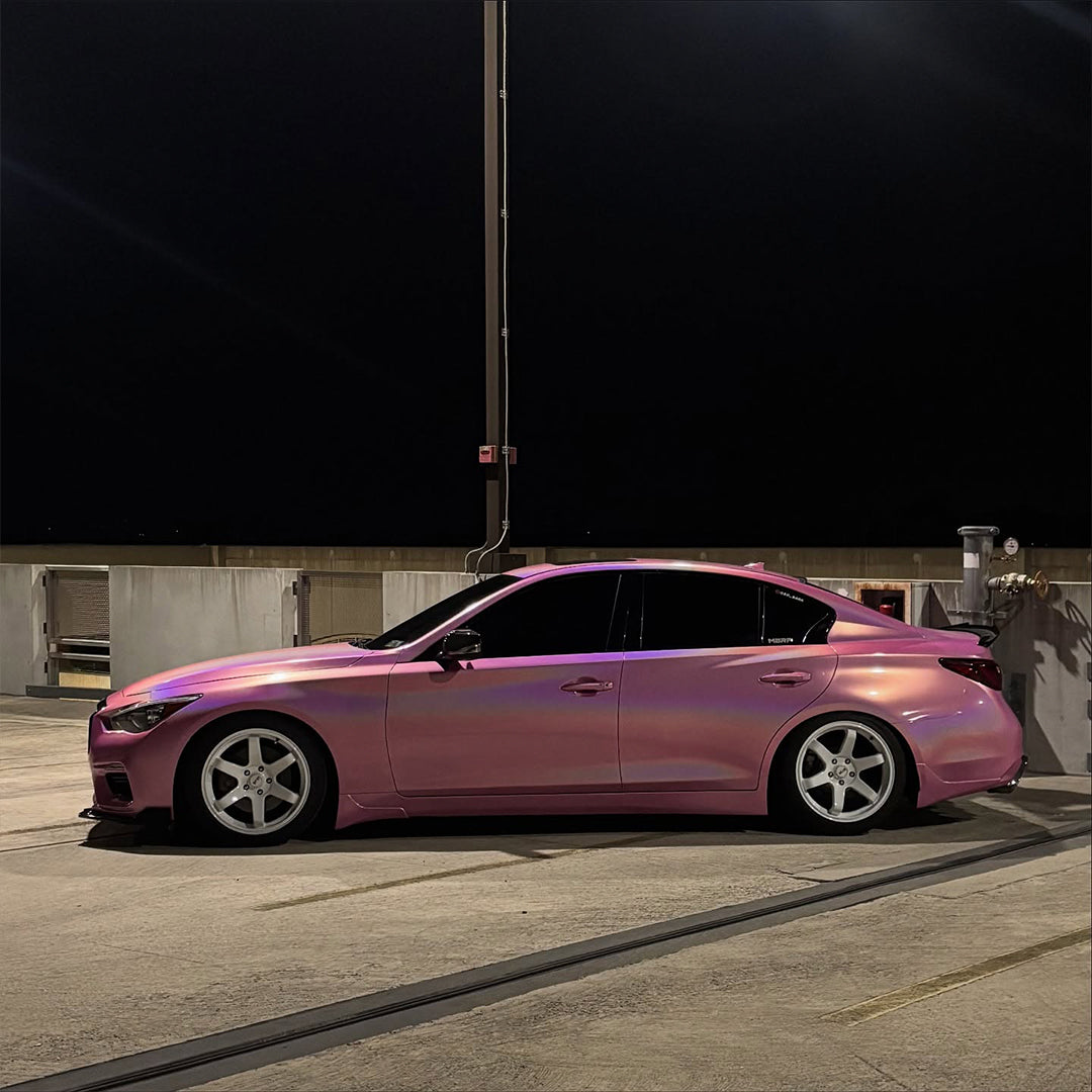 Laser Gloss Pink Vinyl Wrap