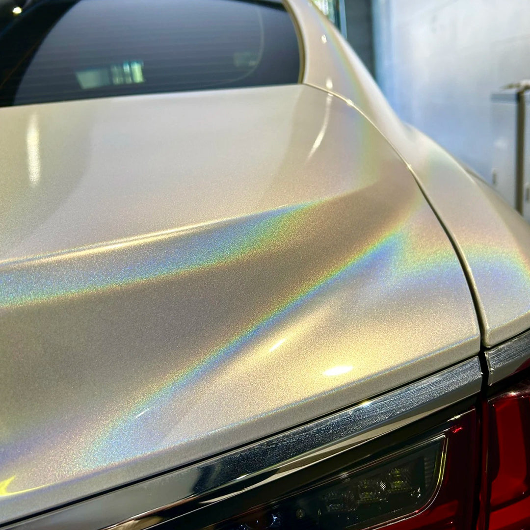 Lexus Ranbow Colour Rainbow Metallic Majestic White Vinyl Wrap – eowrap