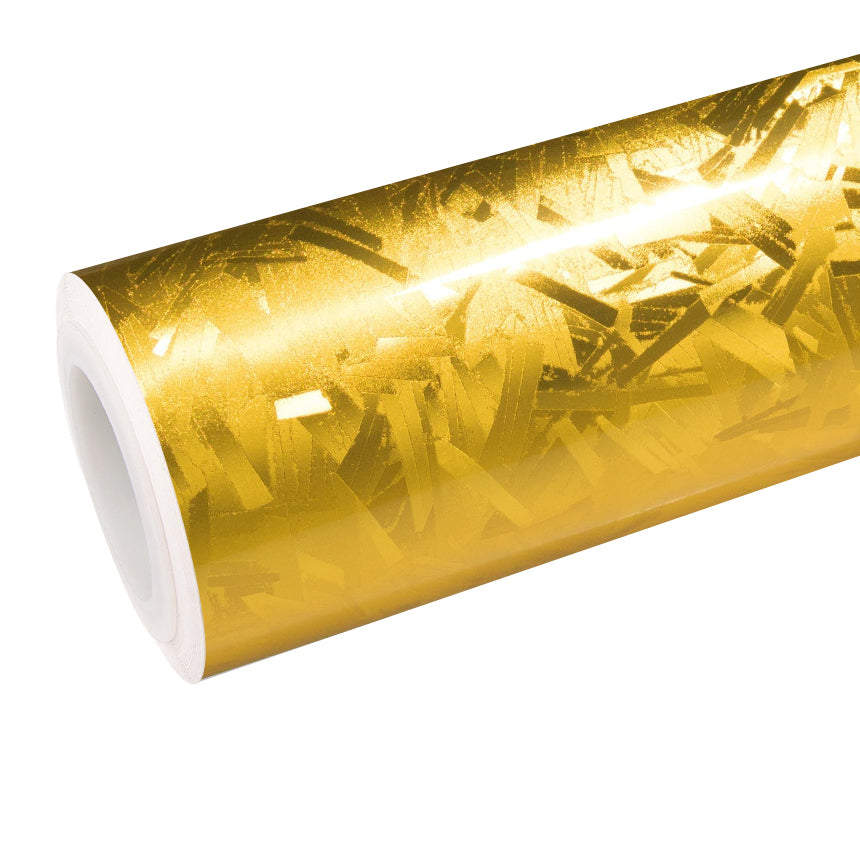 Matte Carbon Fiber Gold Vinyl Wrap