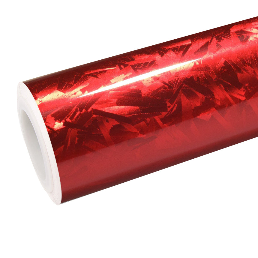 Matte Carbon Fiber Red Vinyl Wrap