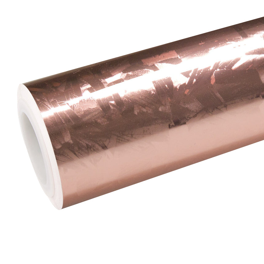 Matte Carbon Fiber Rose Gold Vinyl Wrap
