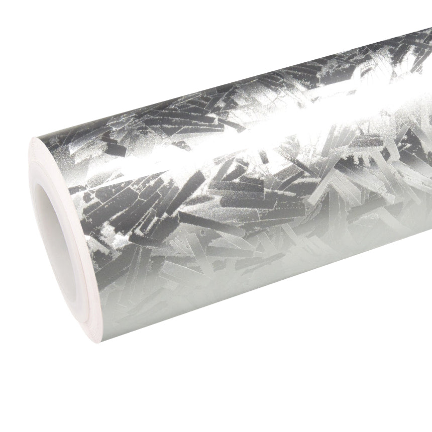 Matte Carbon Fiber Silver Vinyl Wrap