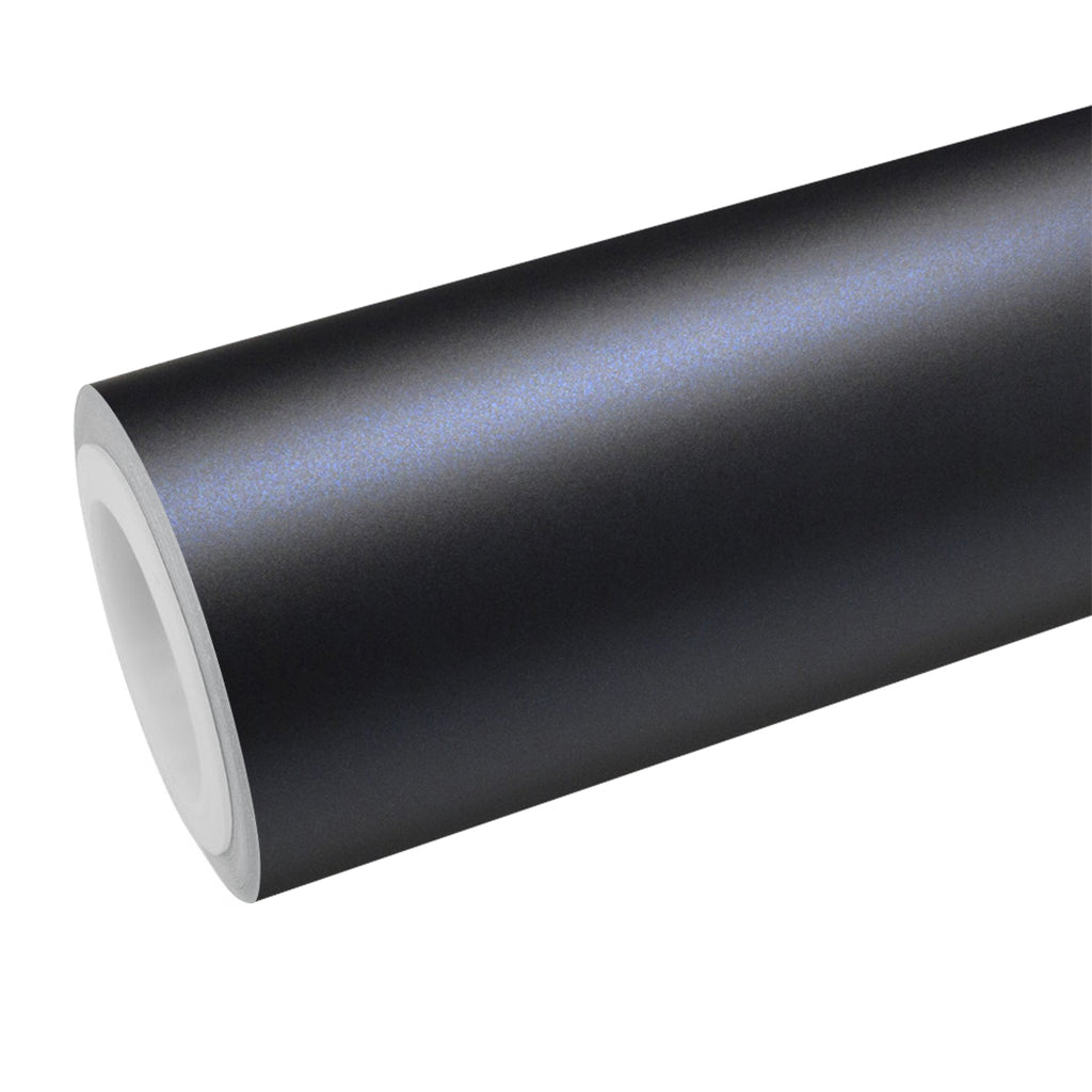 Matte Metallic Black Blue Vinyl Wrap - product view 1