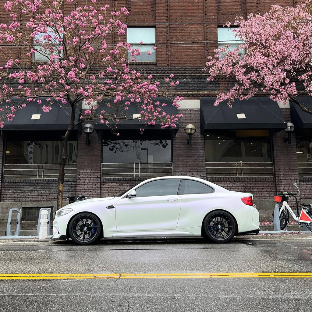 Matte White Purple Vinyl Wrap