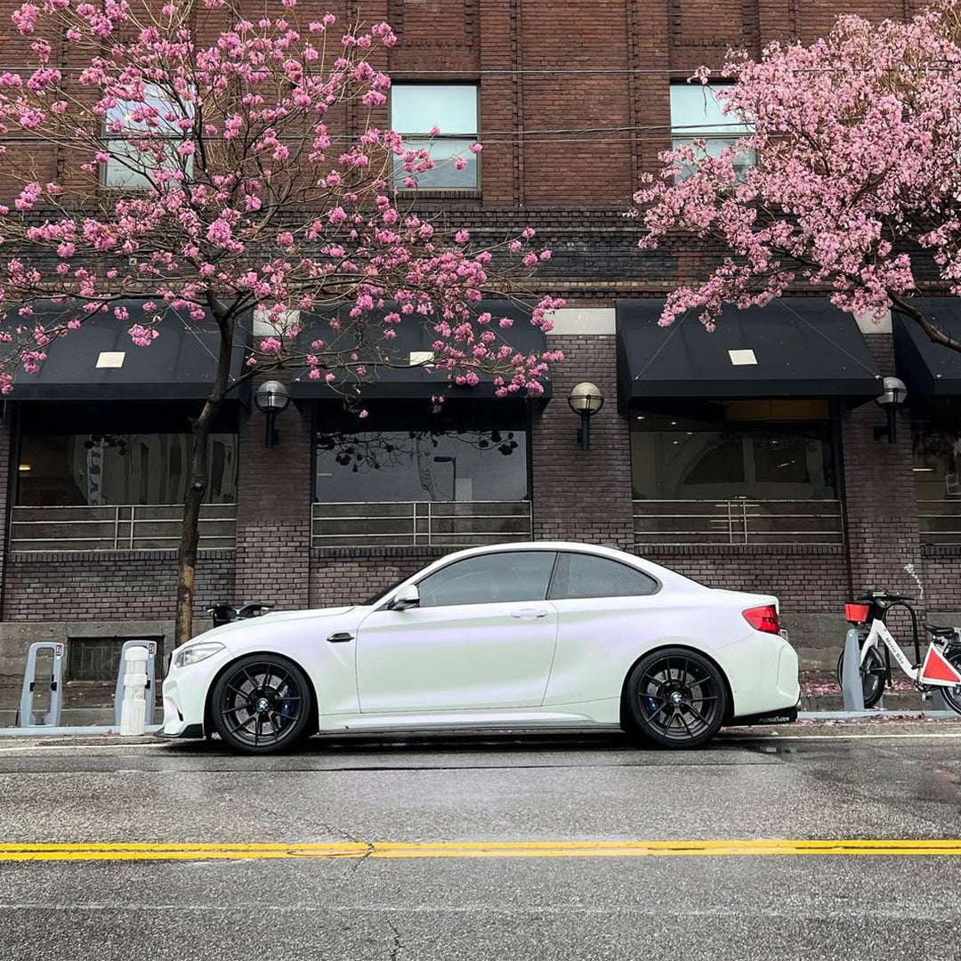 Matte White Purple Vinyl Wrap