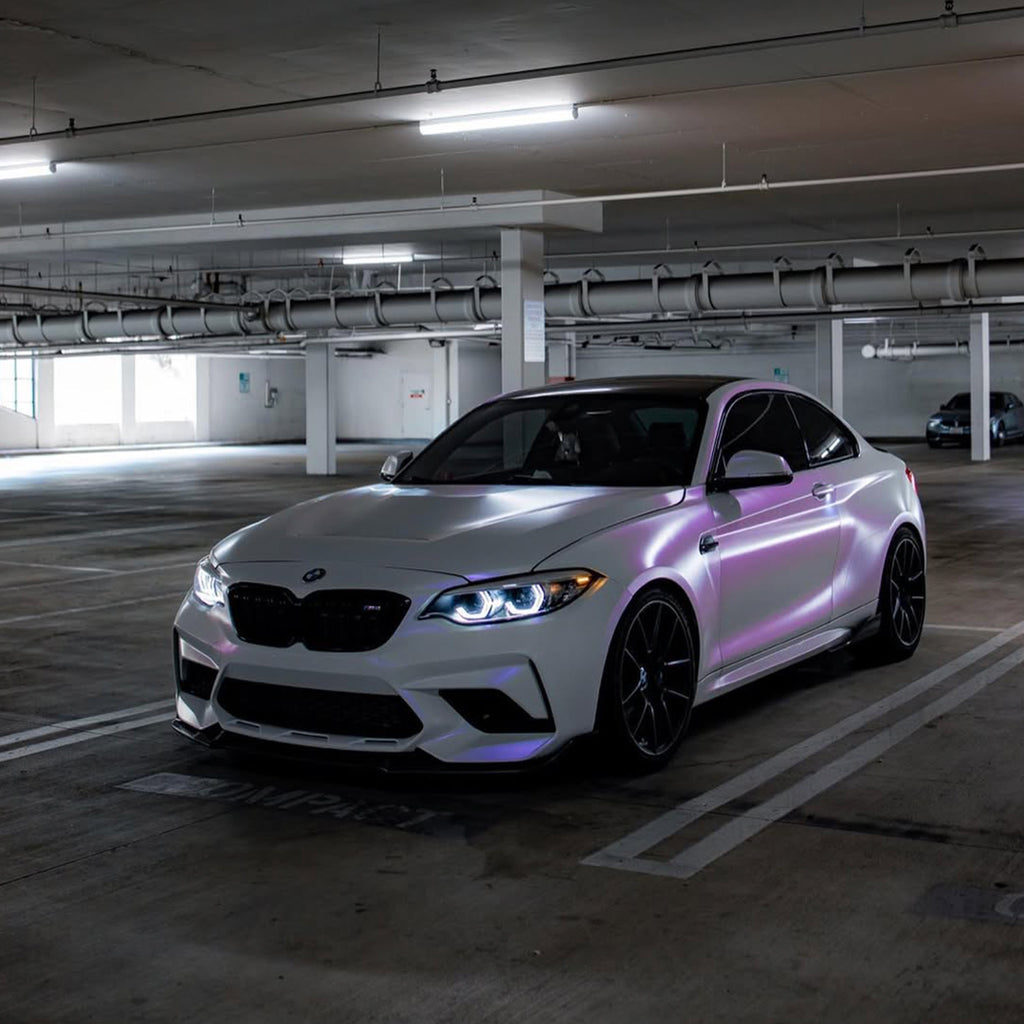 Matte White Purple Vinyl Wrap