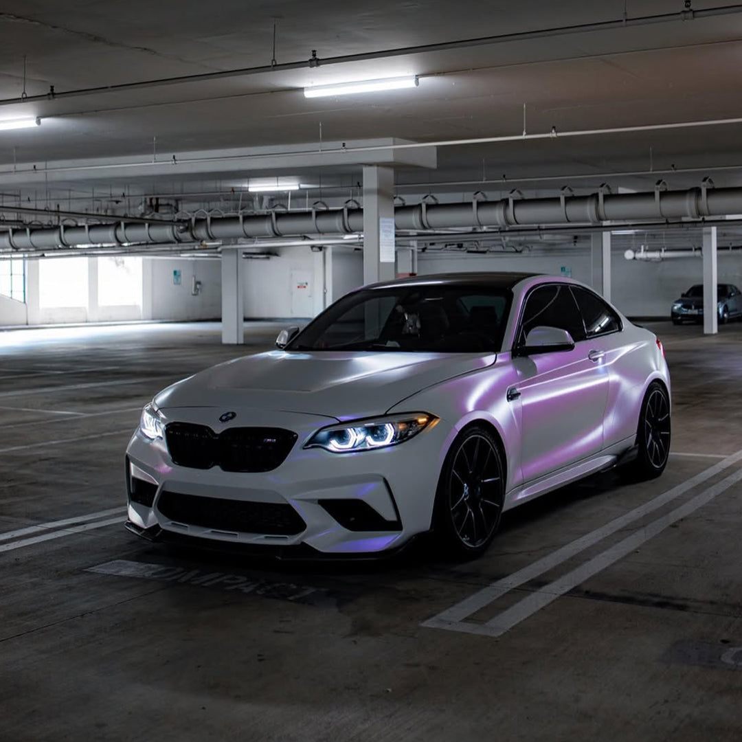 Matte White Purple Vinyl Wrap