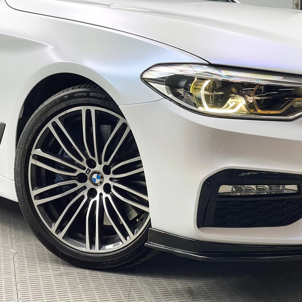 Matte White Blue Vinyl Wrap