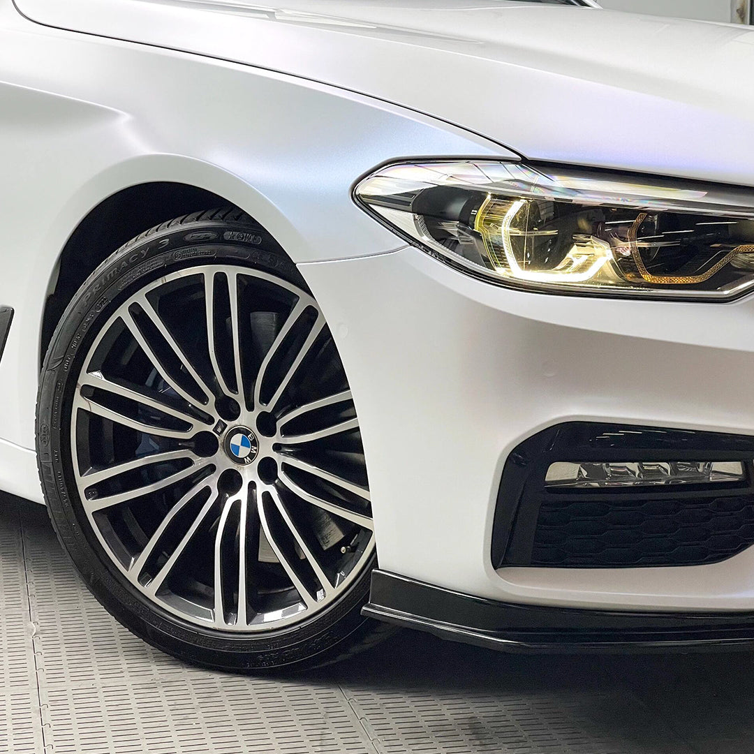 Matte White Blue Vinyl Wrap