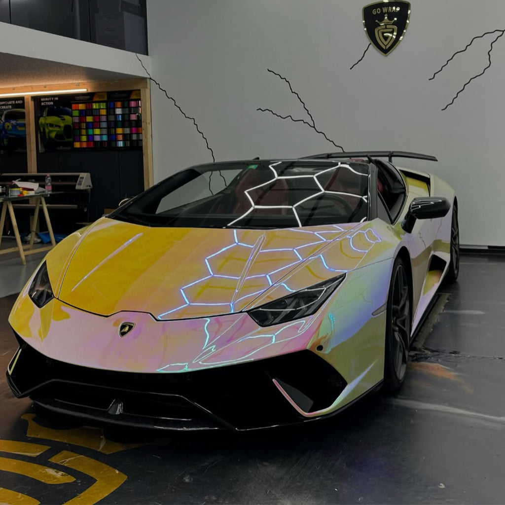 Mirror Rainbow Chrome Pink Vinyl Wrap