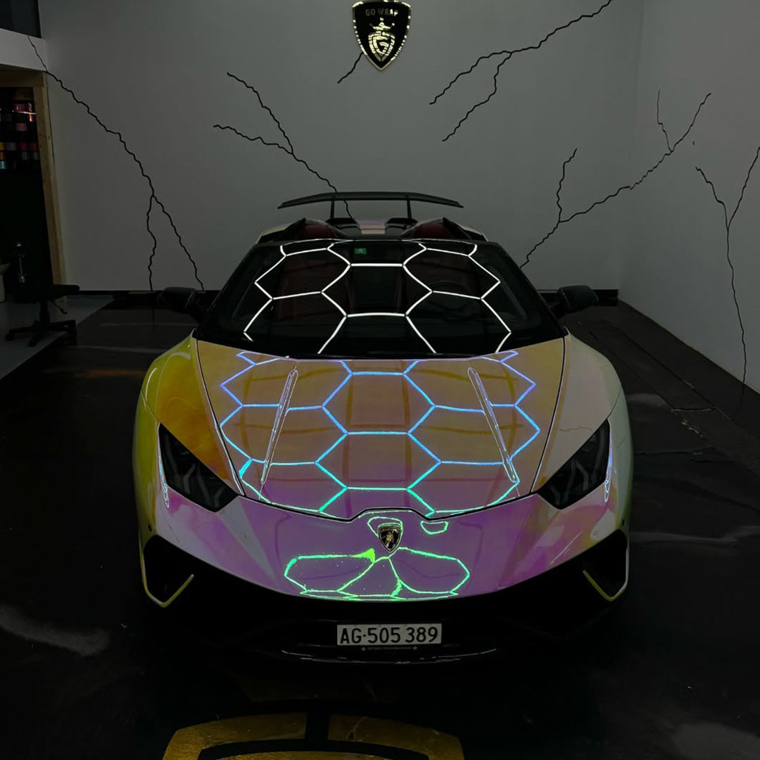 Mirror Rainbow Chrome Pink Vinyl Wrap