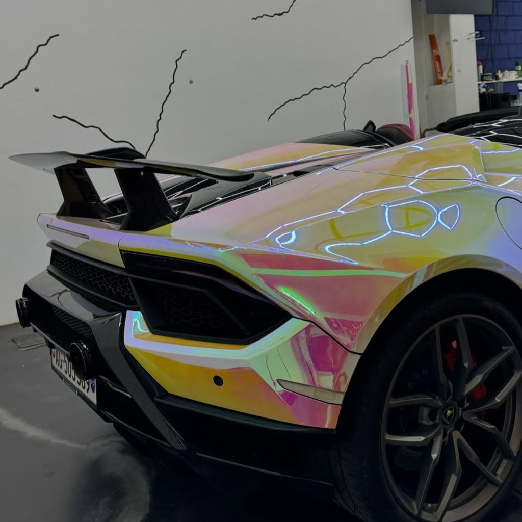 Mirror Rainbow Chrome Pink Vinyl Wrap