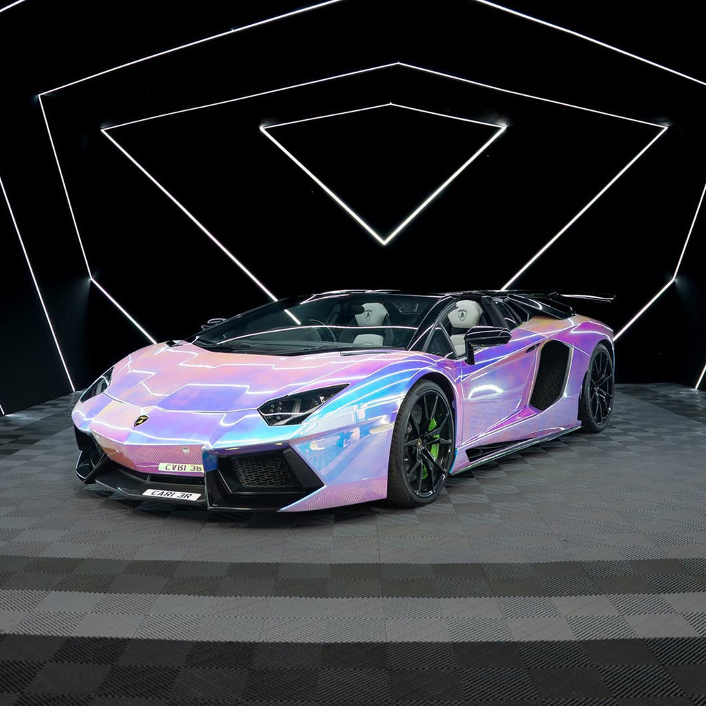 Mirror Rainbow Chrome White Vinyl Wrap