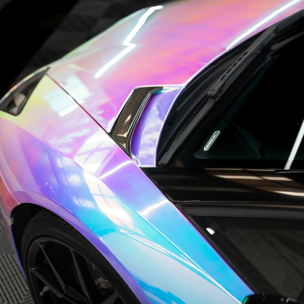 Mirror Rainbow Chrome White Vinyl Wrap