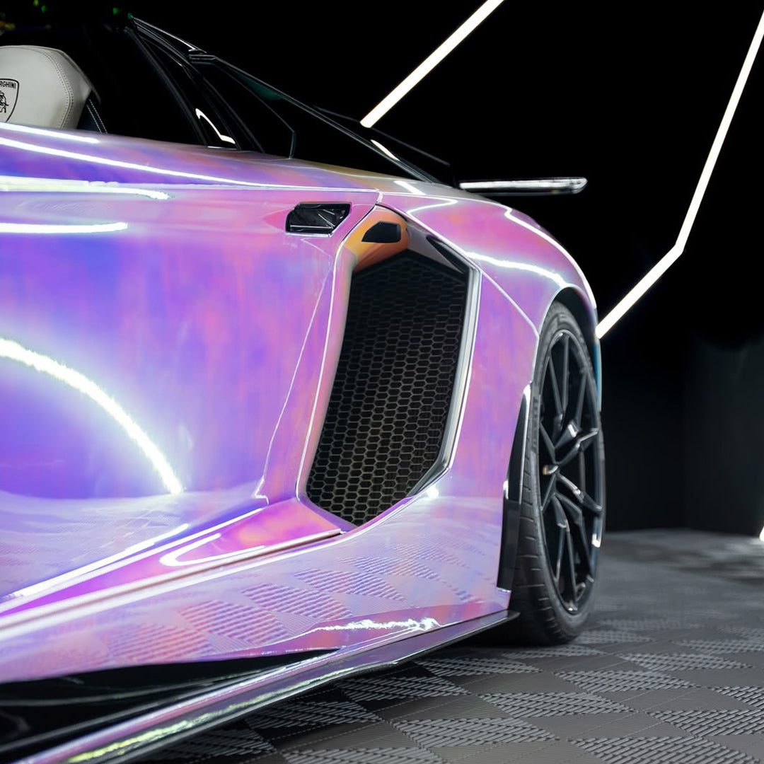 Mirror Rainbow Chrome White Vinyl Wrap