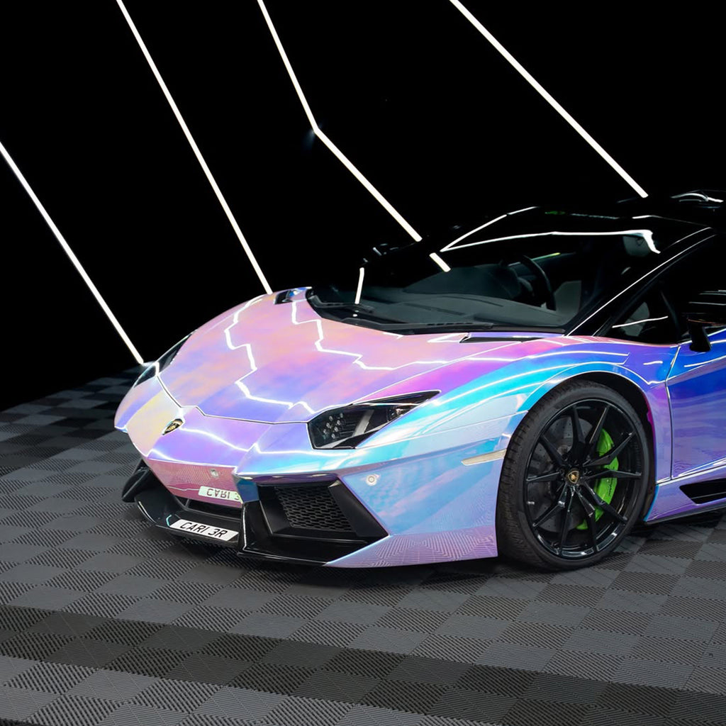 Mirror Rainbow Chrome White Vinyl Wrap